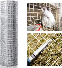 60inx100ft 1/2 in 19 Gauge Hardware Cloth Welded Cage Wire Chicken Fence mesh Rolls Square Chicken Wire Netting Raised Garden Rabbit Fence Snake Fenci