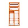 Large Cat Enclosure with 5 Perches, 2 Condos and 1 Lockable Door, Orange