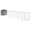 Dog House with Roof Anthracite 46.1"x320.1"x48.4" Galvanized Steel