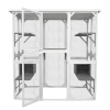 XPT018 cat cage box lovely house cute pet play speace Wooden White Medium