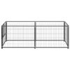 Dog Kennel Black 78.7"x39.4"x27.6" Steel