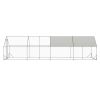 Large Metal Chicken Coop, Walk-in Chicken Run,Galvanized Wire Poultry Chicken Hen Pen Cage, Rabbits Duck Cages with Waterproof and Anti-Ultraviolet Co