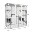 XPT018 cat cage box lovely house cute pet play speace Wooden White Medium