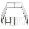 Dog Playpen 12 Panels Steel 31.5"x23.6" Black