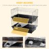 2-Tier Mouse Cage, Ferret Cage W/ Dish and Bottle, Ramp, 2 Doors