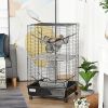 42" Ferret Cage W/ Wheels Brakes, Hammocks, Black