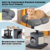 Cat Tree with Curved Metal Supporting Frame for Large and Small Cats