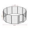 12 Panels Heavy Duty Metal Playpen with door,39.37"H Dog Fence Pet Exercise Pen for Outdoor